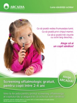 Screening oftalmologic gratuit, pentru copii intre 2-4 ani