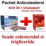 Reduceri medicale: Pachet anticolesterol: Krilloil (180 caps)+Drojdie orez rosu.  Transport GRATUIT