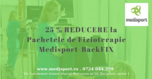 Reduceri medicale: 25 % REDUCERE la Pachetele de Fizioterapie Medisport-BackFIX