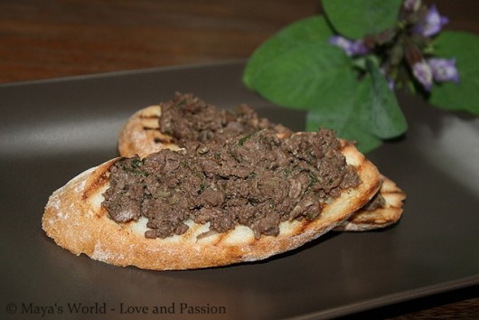 Rețetă Crostini con fegatini di pollo (Toscana)